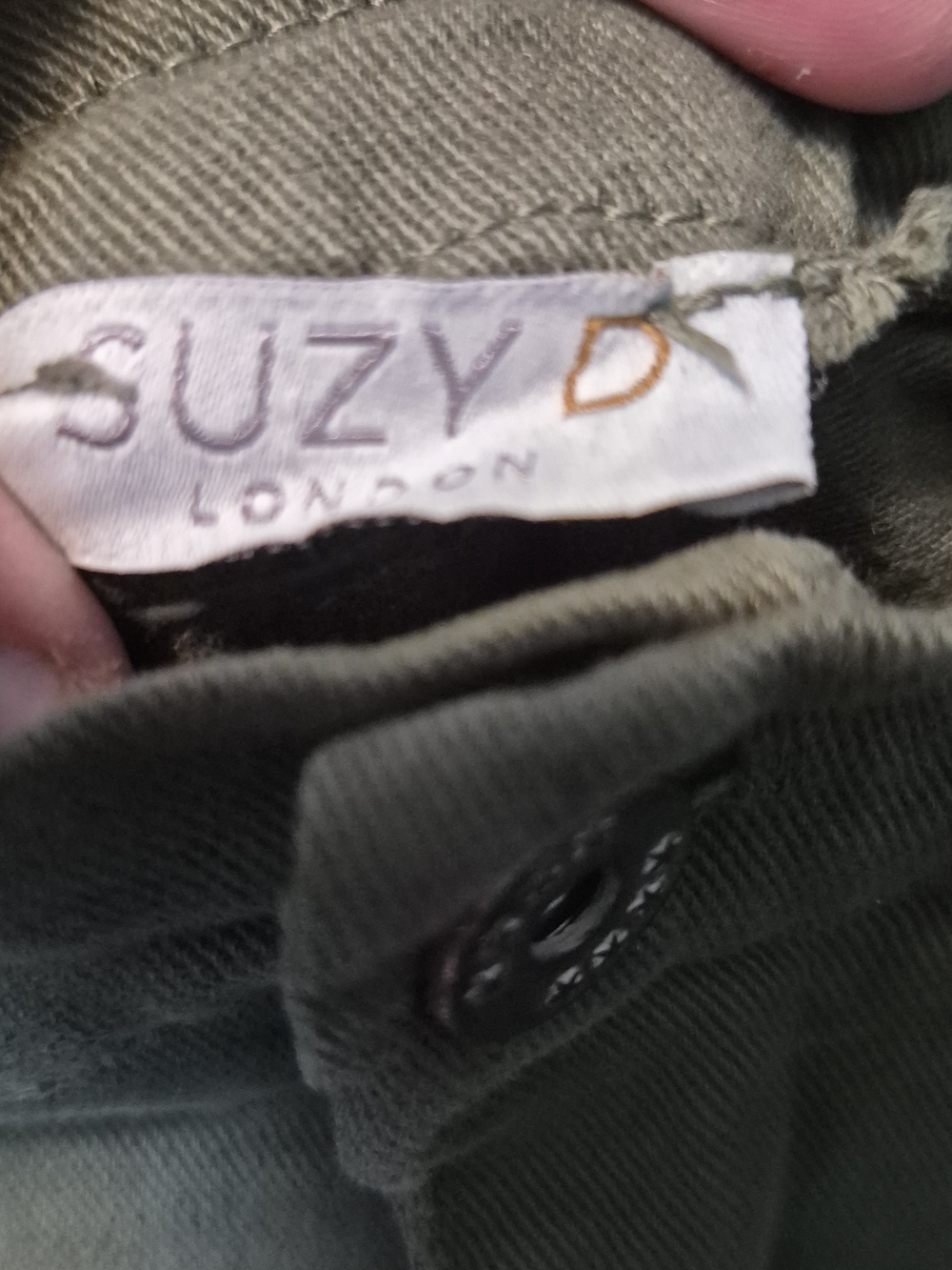 Suzy D Olive Green Straight-Leg Trouser Sz L - Picture 2 of 5